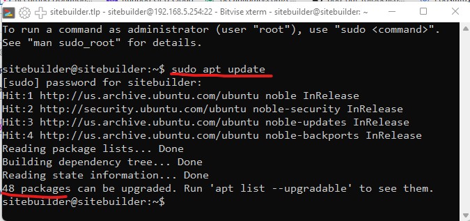 apt update